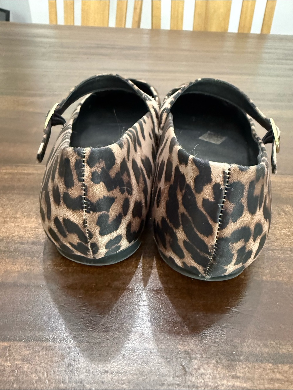 GAP Leopard Print Mary Jane Flats in Tan and Black - Picture 3 of 10